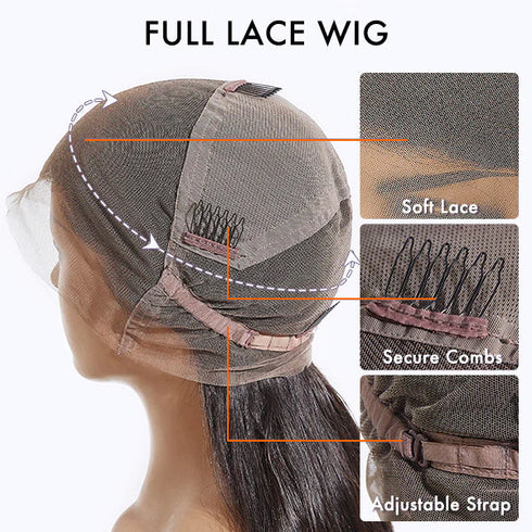 Maganda Rain Full Lace Perücke - Elegante natürliche schwarze Ganzkörperwelle, freier Scheitel, lange Perücke
